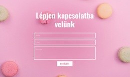 Kapcsolatfelvételi Űrlap A Pékség Kávézójához - Reszponzív Weboldal Tervezés
