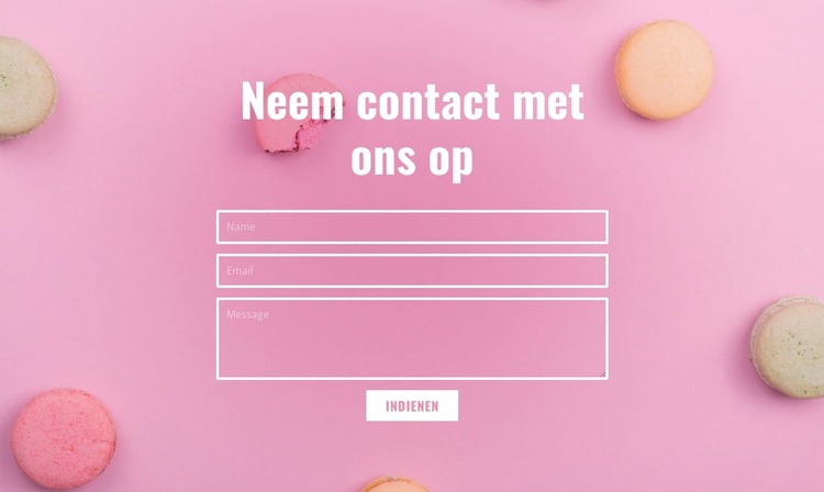 Contactformulier voor bakkerijcafé Joomla-sjabloon