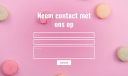 Contactformulier Voor Bakkerijcafé - Responsief Websiteontwerp