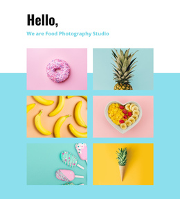 Homepage Sections For Food Photography Studio