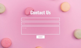 Contact Form For Bakery Cafe One Page Template