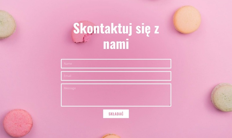 Formularz kontaktowy dla kawiarni piekarniczej Motyw WordPress