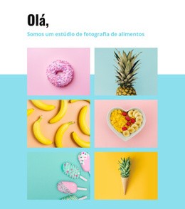 Estúdio Fotográfico De Alimentos - Página Inicial De Arrastar E Soltar