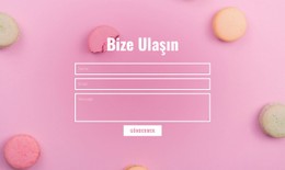 Pastane Cafe Iletişim Formu Tek Sayfalı Web Sitesi