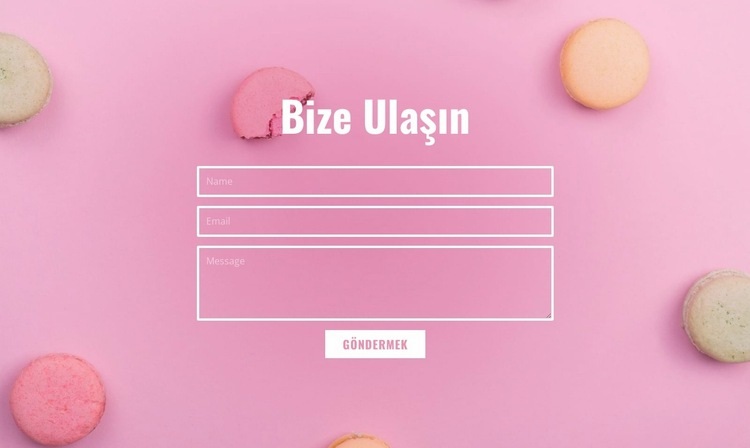 Pastane cafe iletişim formu Web sitesi tasarımı
