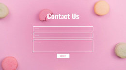 Contact Form For Bakery Cafe - Free Web Page Design
