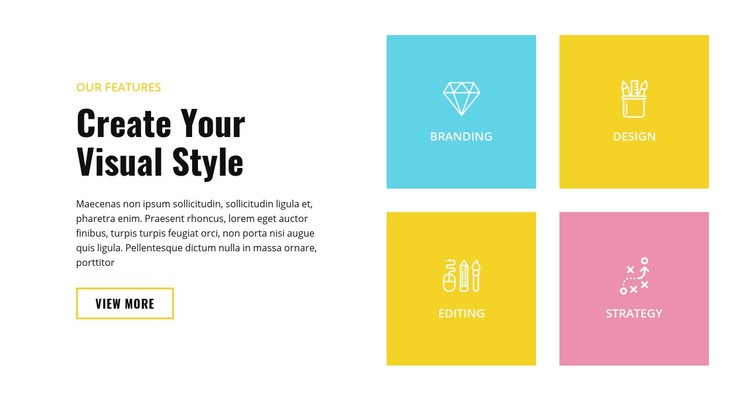 Create Your Visual Style Webflow Template Alternative