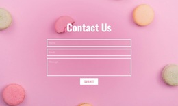Homepage Design For Contact Form For Bakery Cafe
