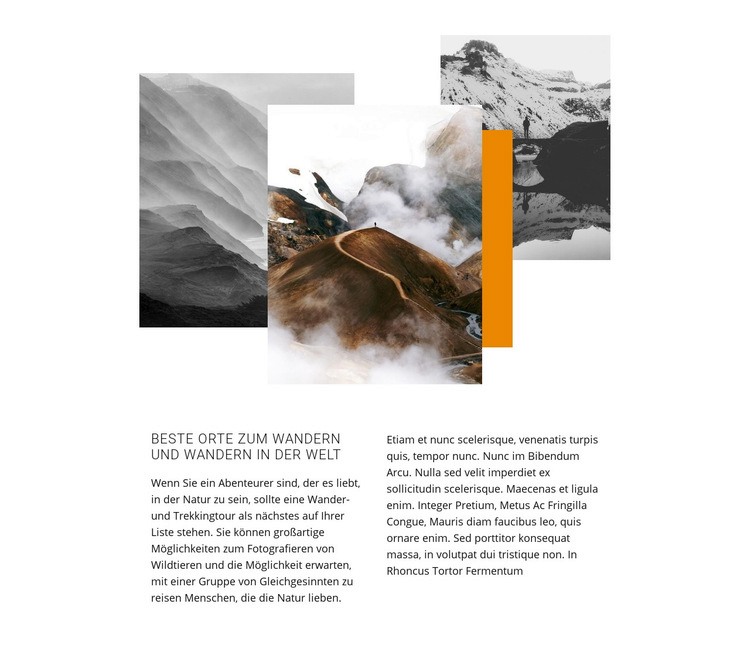 Bergwandern Website design