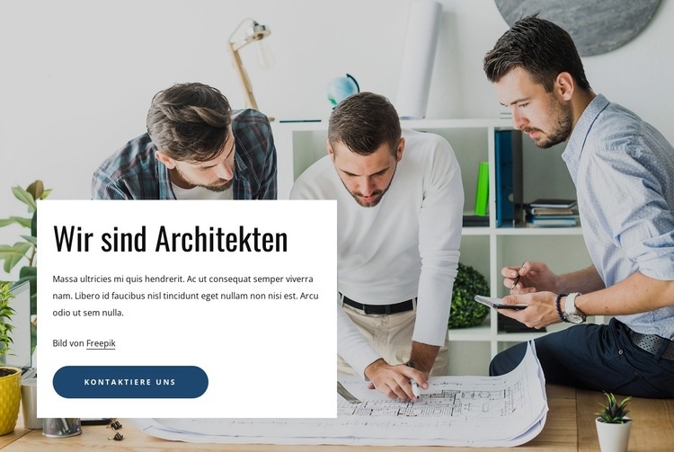 High-End-Architekturstudio Landing Page