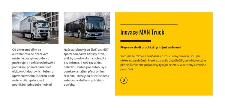 Inovace nákladních vozidel Téma WordPress