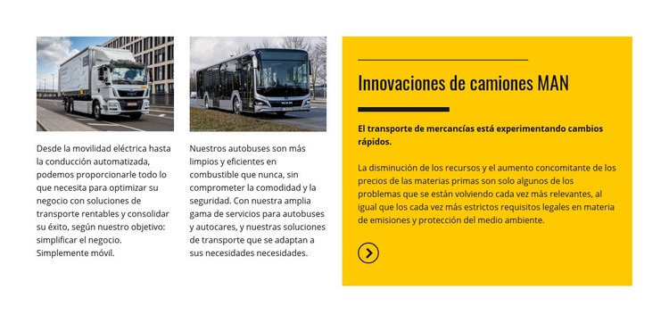 Innovaciones de camiones man Página de destino