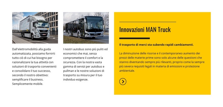 Innovazioni Man Truck Modello HTML5