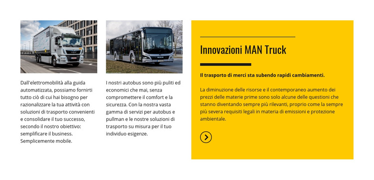 Innovazioni Man Truck Modello di sito Web