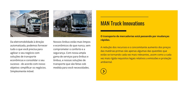 Inovações de caminhão homem Modelo de site