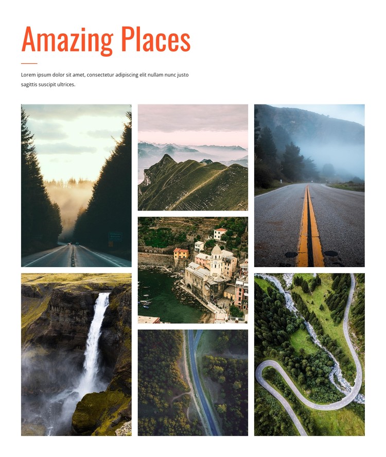 Amazing places CSS Template