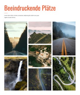 Beeindruckende Plätze - Design HTML Page Online