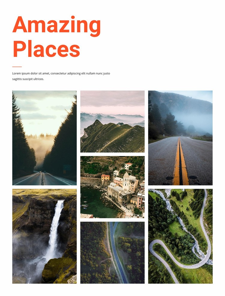 Amazing places Elementor Template Alternative