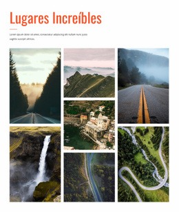 Lugares Increíbles - Design HTML Page Online