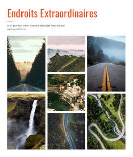 Endroits Extraordinaires - Design HTML Page Online