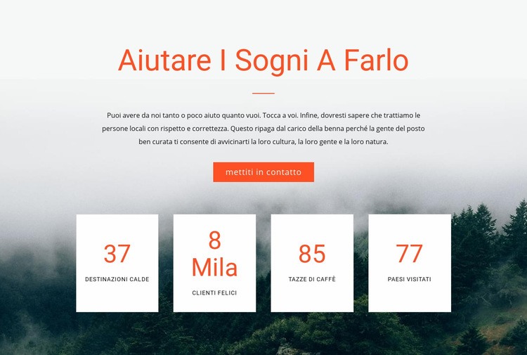 Counter Helping Dreams Do Modelli di Website Builder