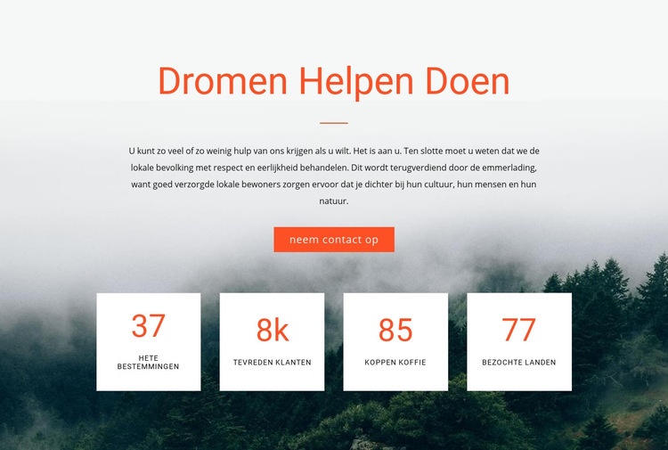 Teller helpt dromen te doen Html Website Builder