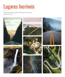 Design De Site Incrível Para Lugares Incríveis