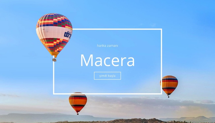 Kapadokya balon turları Web Sitesi Mockup'ı