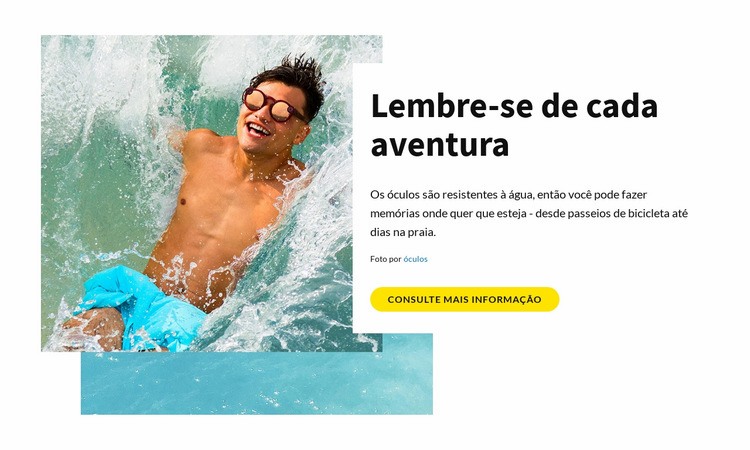 Lembre-se de cada aventura Construtor de sites HTML