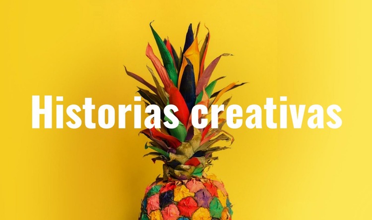 Historias creativas Maqueta de sitio web