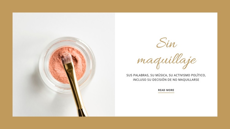 Maquillaje para sesiones de fotos Maqueta de sitio web