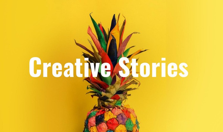 Kreativa berättelser Html webbplatsbyggare