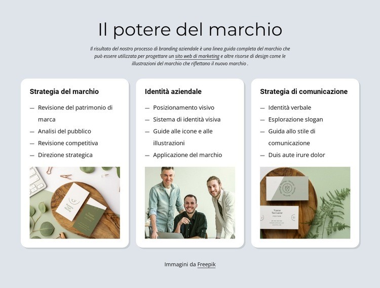 Marchio e identità Mockup del sito web