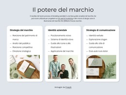 Sito Web Della Pagina Per Marchio E Identità