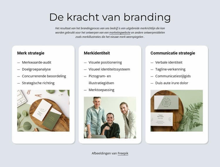 Branding en identiteit Html Website Builder