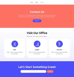 CSS Layout For Let'S Start Something Great