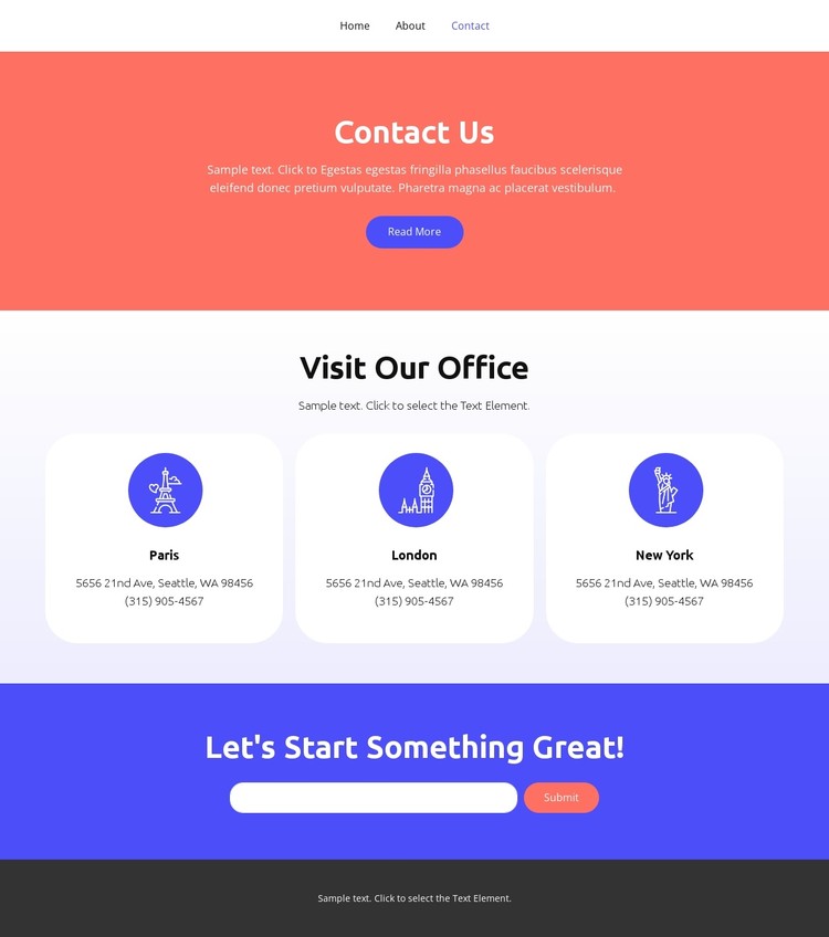 Let's Start Something Great CSS Template