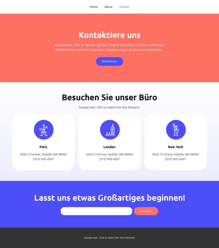 Lasst uns etwas Großartiges beginnen CSS-Vorlage