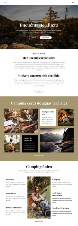 Acampar Cerca Del Parque - Plantilla Joomla Personalizada