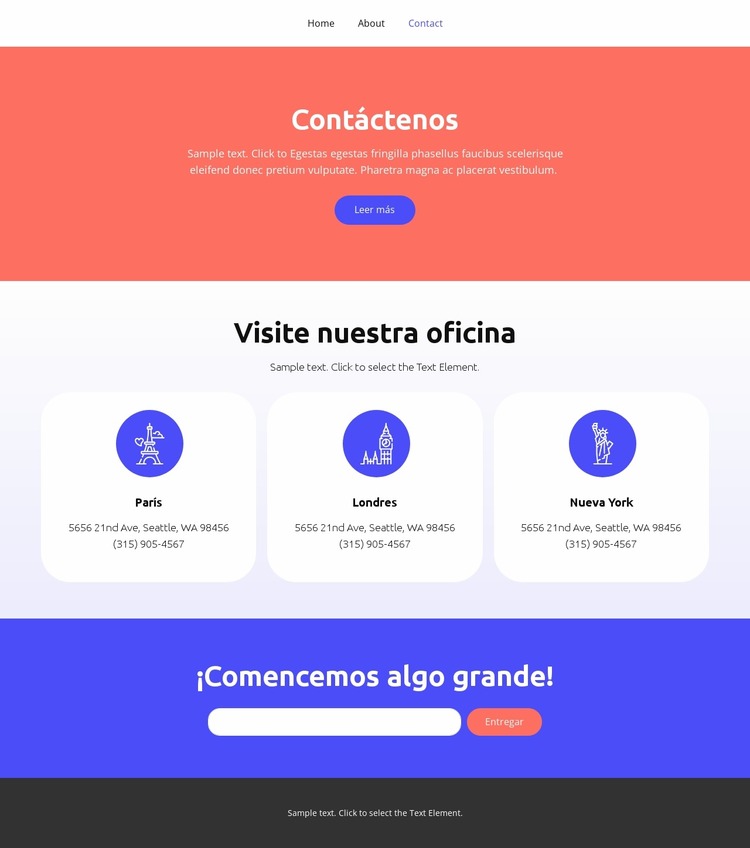 Comencemos algo grande Plantilla Joomla