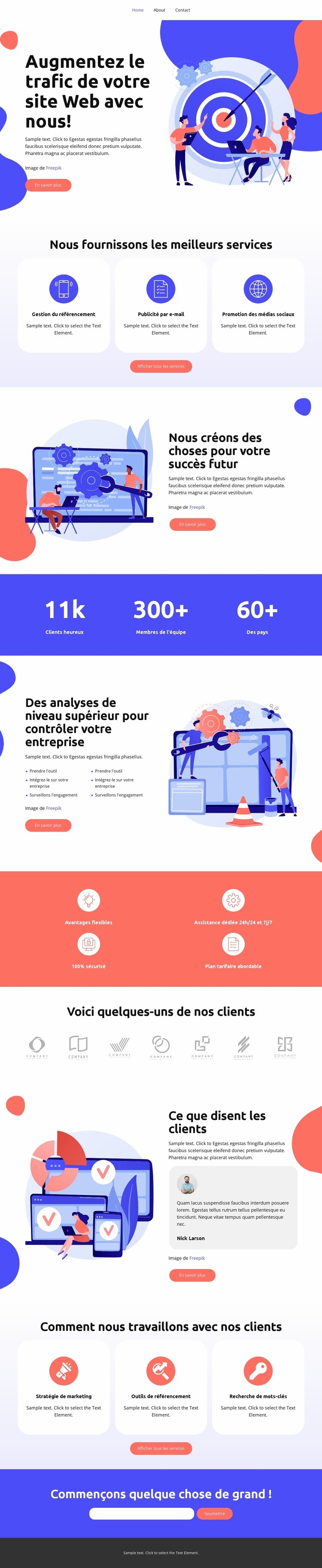 Gestion du référencement Conception de site Web