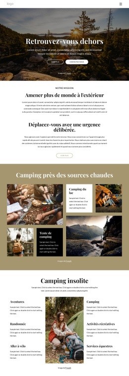 Camping Près Du Parc - Outil De Création De Sites Web