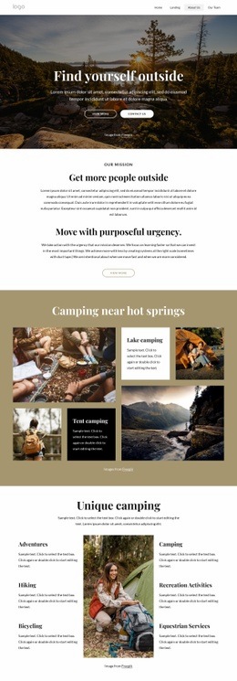 Camping near park - Html Code Example by Nicepage