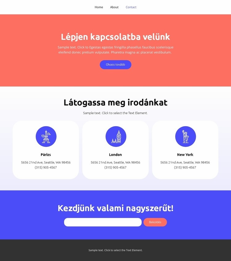 Kezdjünk valami nagyszerűt HTML Sablon