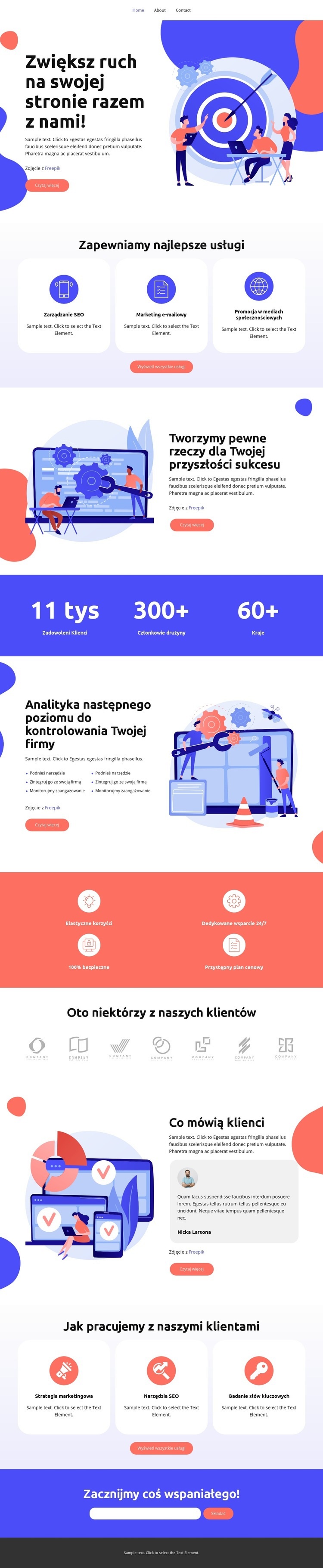 Zarządzanie SEO Szablon HTML5