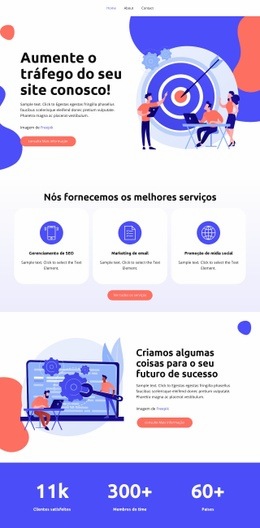 Gerenciamento De SEO - Inspiração Para O Design Do Site