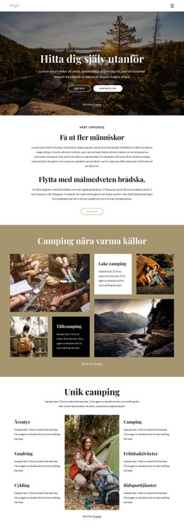 Camping Nära Parken - Nedladdning Av HTML-Mall