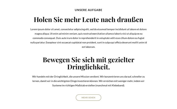 Holen Sie mehr Leute nach draußen HTML Website Builder