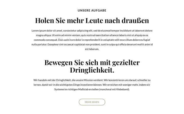 Holen Sie mehr Leute nach draußen Website Builder-Vorlagen