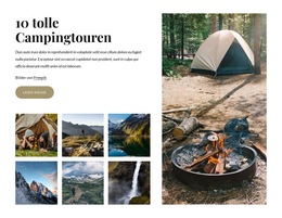 10 Erstaunliche Campingtouren – Fertiges Website-Design
